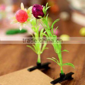 2015 Fashion Green Head Plants Grass Bean Sprout Flower Hairpin photo-3