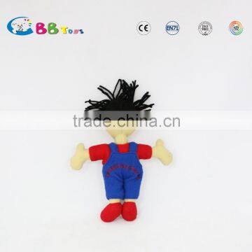 Carrefour Certified Factory ICTI Audits Manufa Cturer OEM Plush Toys/cute Doll Wearing a Blue Shirt photo-2