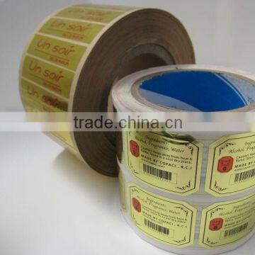 bright gold cosmetic stickers OEM manufacturer