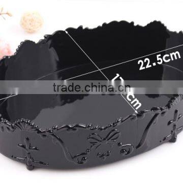 D03 ANPHY Plastic Oval Household Decoration Makeup Organizer Storage Box Holder Display Stock photo-2