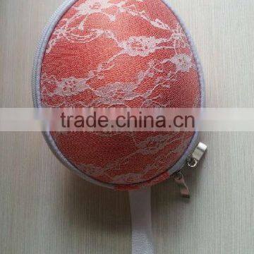 lace covered adorable EVA bra carrying case