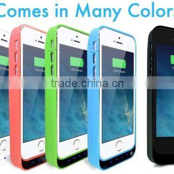 For iPhone 5 5S 5C Portable Power Bank Charger External Backup Battery Case 2200mAh