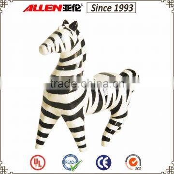 9.5" home ceramic animal figurine for tabletop , ceramic zebra statue