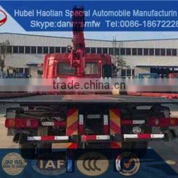 Flat Bed Road Cleaner With Crane Truck Emergency Rescue Truck Wrecker for Sale