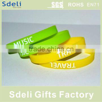 Cheap Custom Printing Silicone Rubber Wristband/silicone Bracelet photo-2