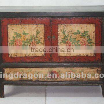 Chinese antique furniture pine wood Mongolia Cabinet