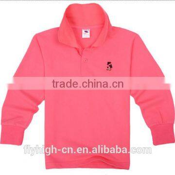 100% Cotton Material Long Sleeve Custom Polo T Shirt for Kids photo-3