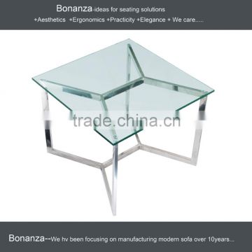 T-002 S #glass top square cocktail