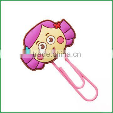 Factory handmade cute plastic 3d little girl bookmark