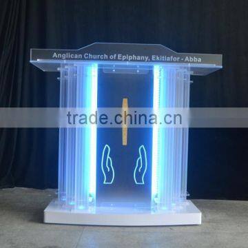 New Acrylic Church Pulpit With Changeable LED Light photo-2