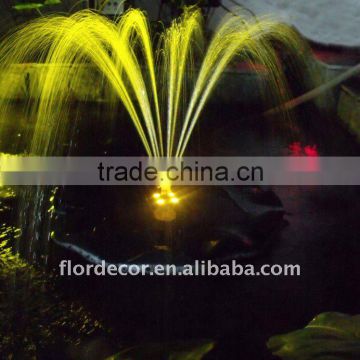 Solar fountain kit with LED lightings