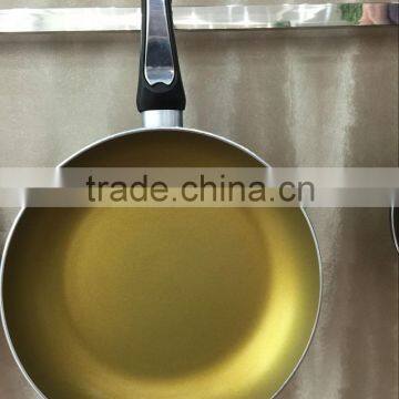 Quality Aluminum Non stick Gold color Fry Pan Sets( ZS-ST056)