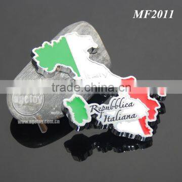 Italy Map Shape Travel Souvenirs Tourist Promotion Custom Metal Fridge Magnet Sticker