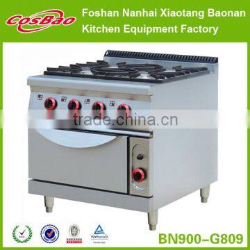 BN900-EG809 Factory price Stainless steel best 4 burner gas cooker with oven in China