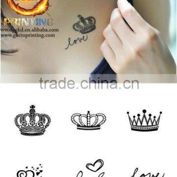 Rhinestone Crown tattoo sticker