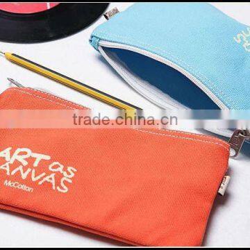 plush oxford pencil pouch with zipper closure