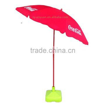 custom logo print advertising beach parasol umbrella with matching colored frame