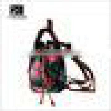 OEM Cotton Drawstring Bag Wholesale Fashion Leather Strap Floral Cotton Drawstring Bag photo-3