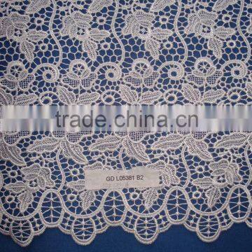 Designer latest flower chemical lace embroidery fabric