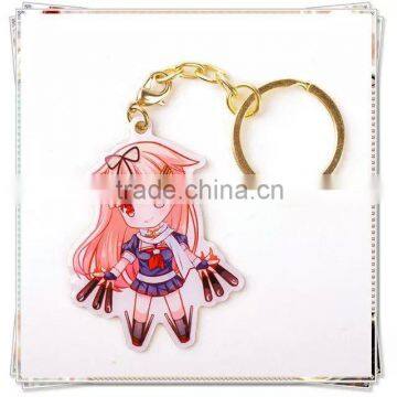 Wholesale soft PVC keychain with keyring