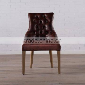 Modern genuine leather dining chair XJ3430-1