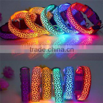 Crystal adjustable fashion LED dog collar dog collar