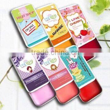 hot sale small comestic sliding tin boxes/lip balm boxes for girls/small gift boxes for sale