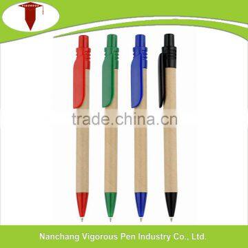 cheap craft recycled paper ballpoint pen for promotion