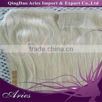 100 percent human hair double drawn skin weft