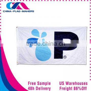 flame retardant custom print logo big flag with cheap quality