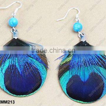 Dangle peacock feather earrings LZMM213