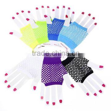 70s 80s wrist length fishnet gloves