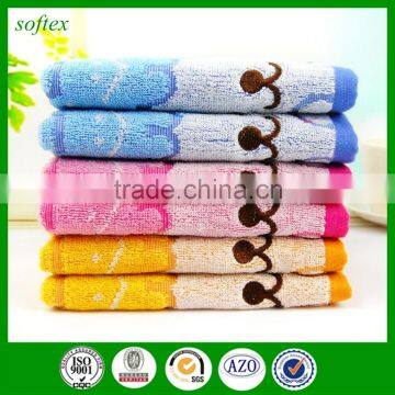 32s2 Cotton 25x50cm 50g Smile Cat Cartoon Children Towels Jacquard photo-5