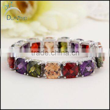 AAA Quality Zircon Bracelet For Women 18k rose gold plated multicolor