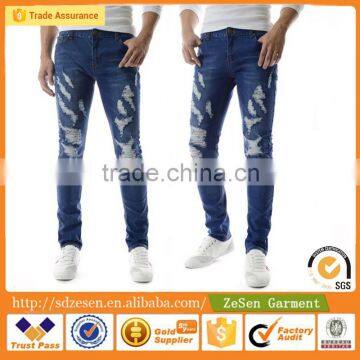 Fashion Rips Acid Wash Flare Apparel US Sizing Jeans Wholesale For Men