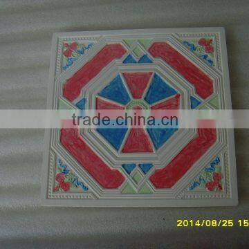 Calcium Silicate ceiling 595*595*9mm / Colored Plaster Tiles / Colored Gypsum Board