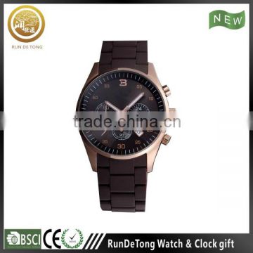 New design plastic wrap alloy strap stainless steel case back watch