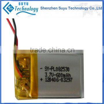 OEM rechargeable li-polymer battery 3.7v 600mAh with high quality