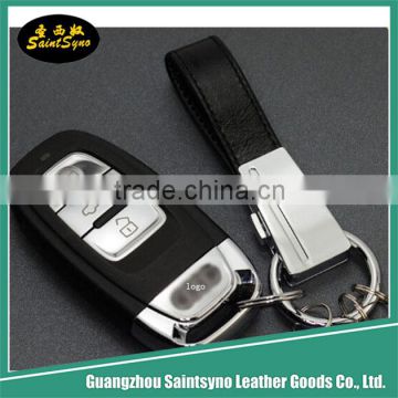 Custom metal and leather keychain for promotion gifts men key chains