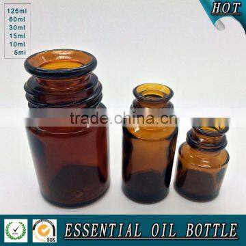 New Design Amber Glass Essential Oil Bottle With Plastic Cap Quality Choice