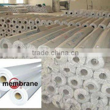 white PVC roofing membrane