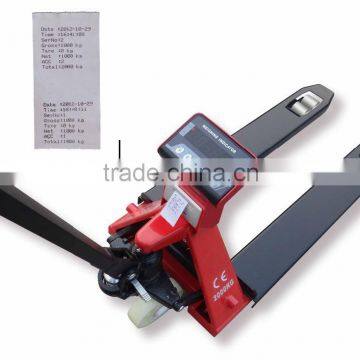 Hand pallet truck scale with EC type approval indicator