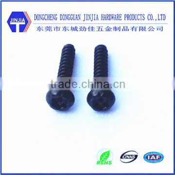 m2.3*12 metric security screws torx w/pin pan head screws with black zinc