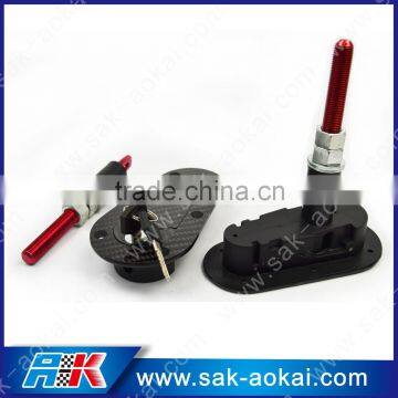 Real Carbon Fiber Plus Flush Hood Lock For Car