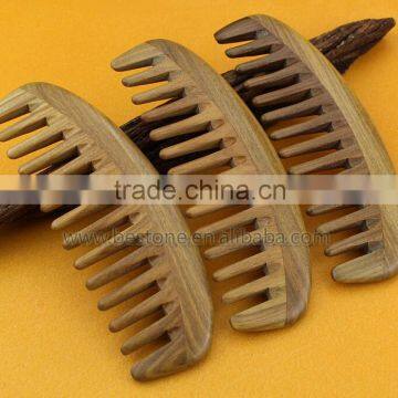 Durable Solid Wood Wide Tooth Hair Comb photo-3