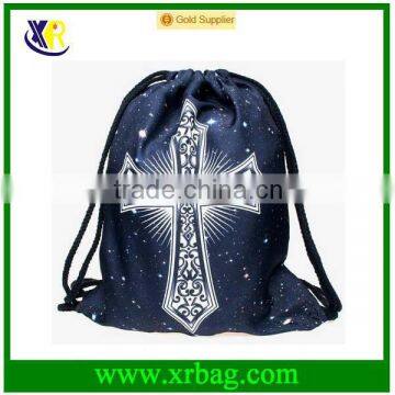 Student Daypacks Print Sword Backpack Travel Sports Bag Wholesale Nylon Drawstring Bag