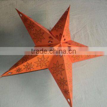 glitter printed paper star lamps new 2014