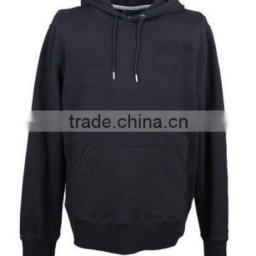 High quality mens fleece hoodie black kangaroo pouch pockets