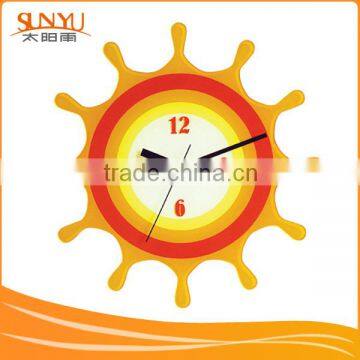 Beautiful Acrylic Wall Clock With Sun Shape