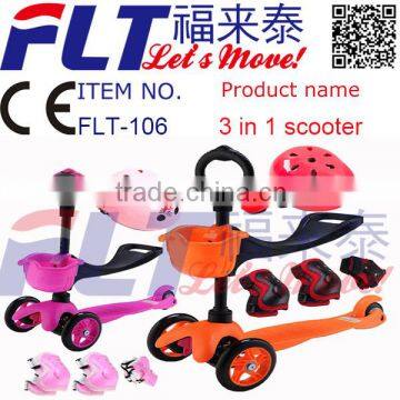 2016 Kids new 3 in 1 scooter with O-bar&seat for best gift